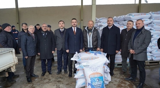 Kestel'de hayvan üreticisine destek