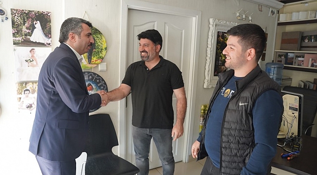 Başkan Yılmaz esnafı ziyaret etti