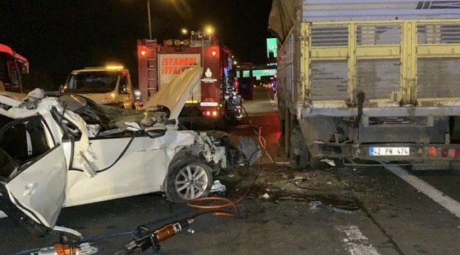 TEM Otoyolu'nda feci kaza can aldı