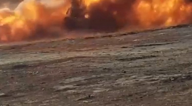Fırat Kalkanı bölgesinde bomba yüklü kamyon imha edildi
