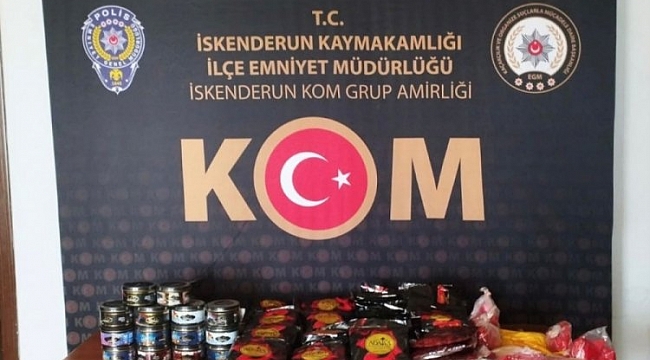 Hatay'da nargile tütünü ve makaron operasyonu