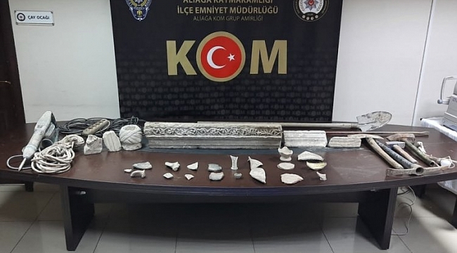 Kaçak kazı yapılan evlere baskın