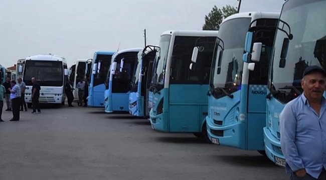 Özel halk otobüsü esnafı kontak kapattı