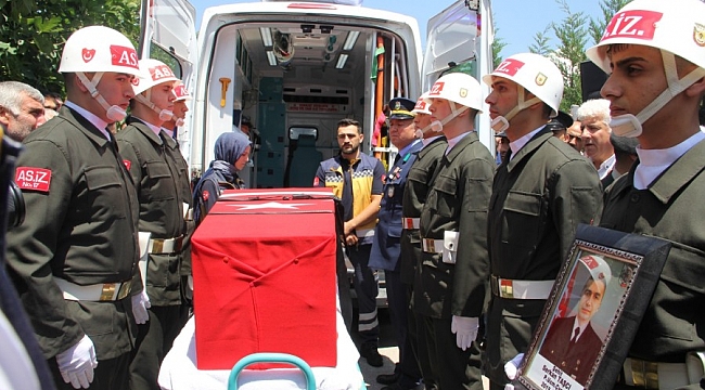 Bursa şehidine veda etti