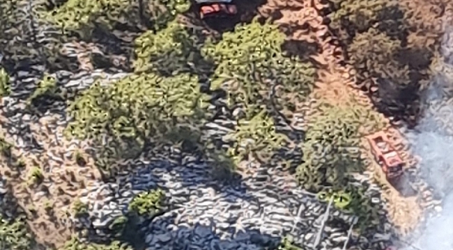 Tünektepe'de orman yangınına müdahale sürüyor