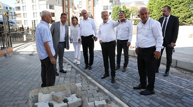 Başkan Erdem, asfalt çalışmalarını inceledi