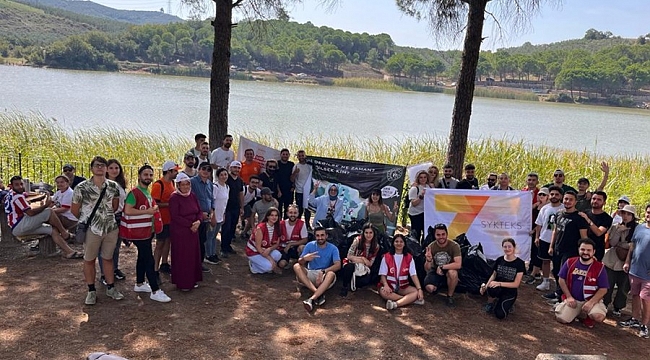 Gemlik Gençlik Meclisi'nden Kurtul Göleti'nde temizlik