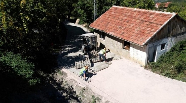 İnegöl İclaliye mahallesi parke taşla kaplanıyor