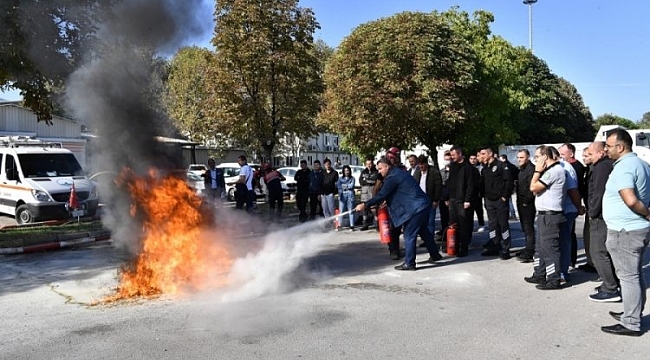 Osmangazi'den personele yangın tatbikatı