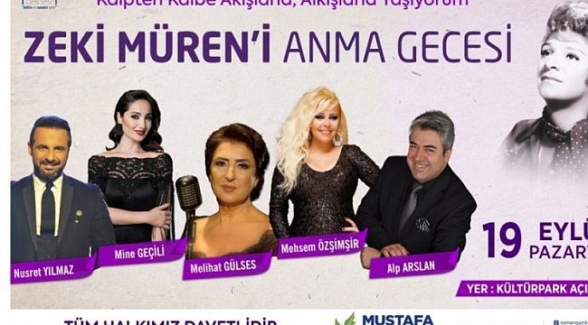 Osmangazi'den sanat güneşine vefa gecesi