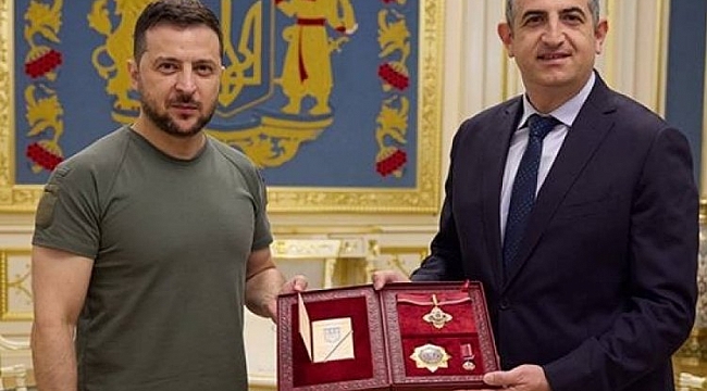 Zelenski'den, Haluk Bayraktar'a 'Devlet Liyakat Nişanı'