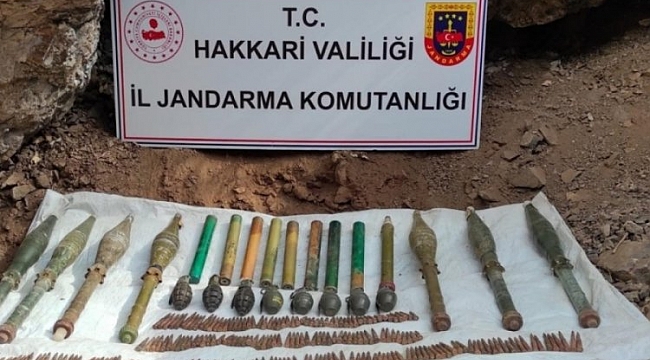 Hakkari'de dere yatağında mühimmat ele geçirildi