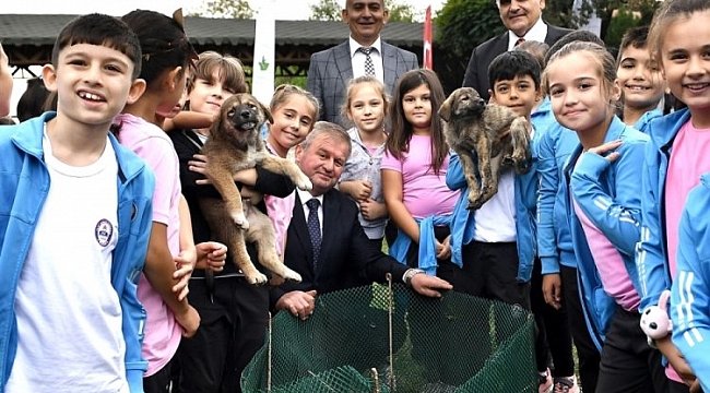 Osmangazi'de öğrenciler can dostlarıyla buluştu