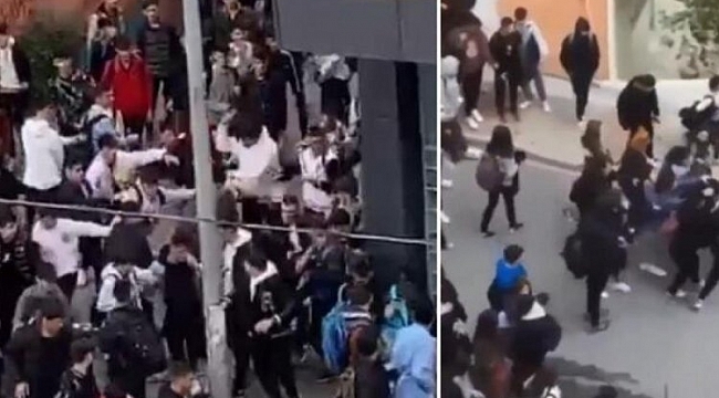 Sultangazi'de öğrenciler kavga etti