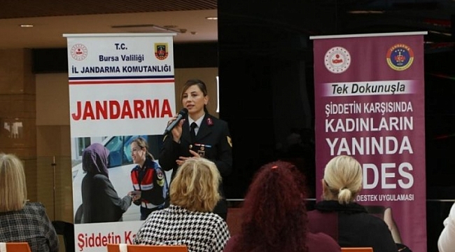 Jandarmadan kadına yönelik şiddetle mücadele farkındalığı