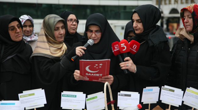 Bursa'da Saadetli kadınlardan Yerli Malı açıklaması