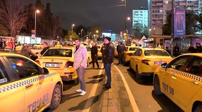 İstanbul'da taksicilerden eylem