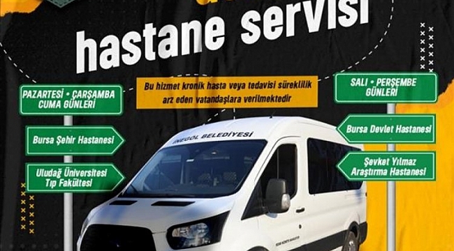 İnegöl'den Bursa hastanelerine ücretsiz servis hizmeti