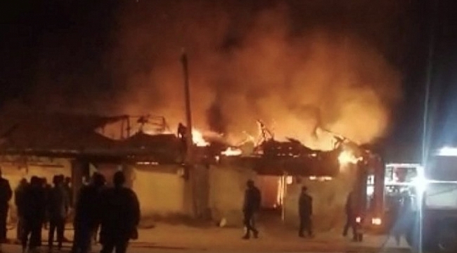 Manisa Alaşehir'de korkutan yangın