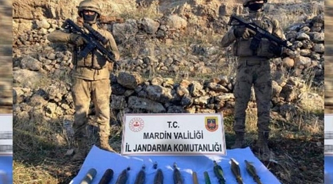Mardin'de PKK'ya ait mühimmat ele geçirildi