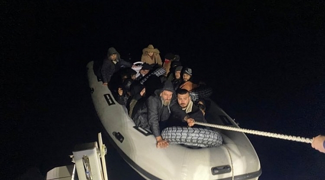 Muğla'da 17 düzensiz göçmen kurtarıldı