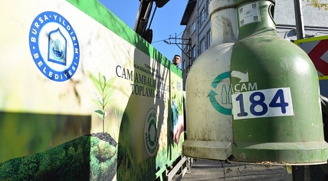 Yıldırım'da 4 bin 350 ton atık cam geri dönüştürüldü