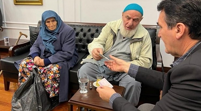 Osmangazi'de yaşlı çiftten duygulandıran yardım