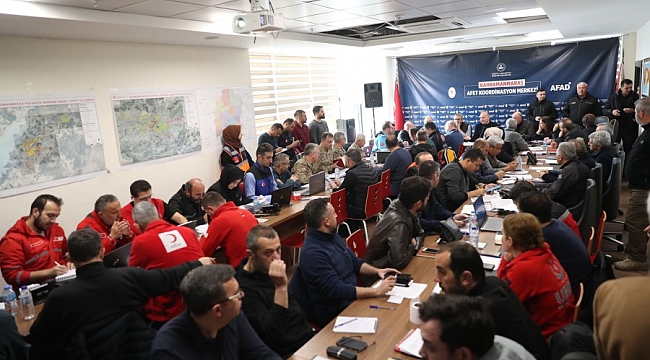 Afet Koordinasyon ve Değerlendirme Toplantısı gerçekleştiriliyor