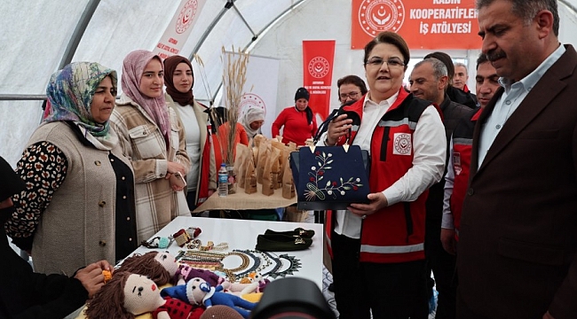 Deprem bölgesinde kadınlar için 'İş Atölyesi' açıldı