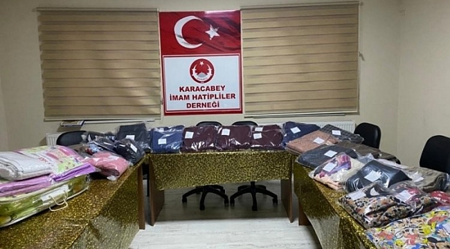 KİHMED'li kadınlar depremzedeler için pijama dikiyor