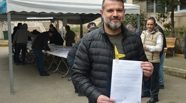 Kocaeli'nin ilk EYT emeklisi oldu