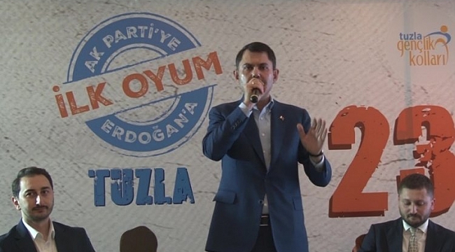 Bakan Kurum, Tuzla'da gençlerle buluştu