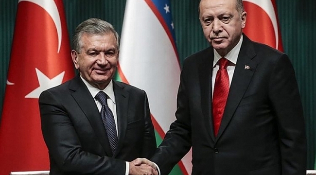 Erdoğan, Mirziyoyev ile görüştü