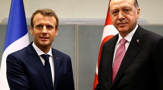 Erdoğan, Macron ile görüştü