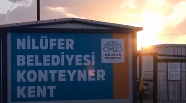 Samandağ'da Nilüfer Belediyesi konteyner evleri