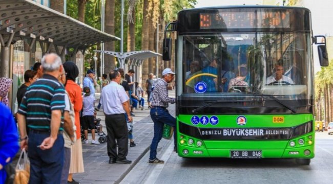 Denizliliye bayramda ulaşım ücretsiz