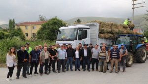 Eskişehir İnönü'de manda yetiştiricilerine balya desteği