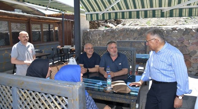 Kayseri Erciyes esnafı Büyükkılıç'ı ağırladı