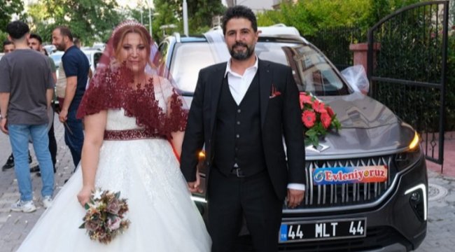 Malatya'da Togg gelin arabası oldu
