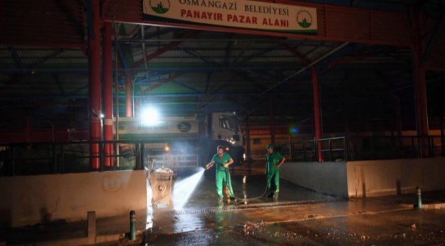 Osmangazi'de kurban kesim yerlerinde aralıksız temizlik