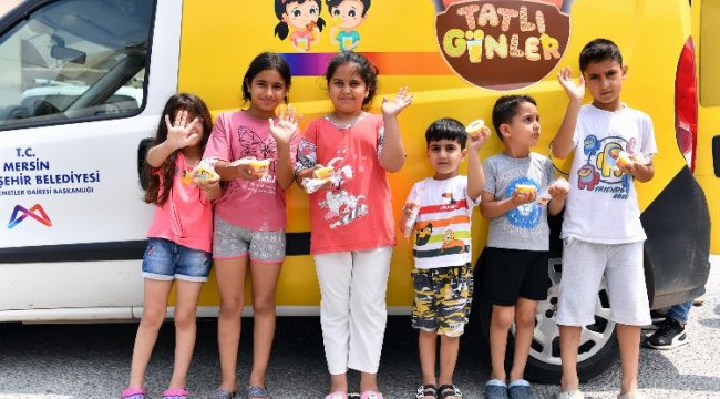 Bayramda çocukların dondurmaları Büyükşehir'den