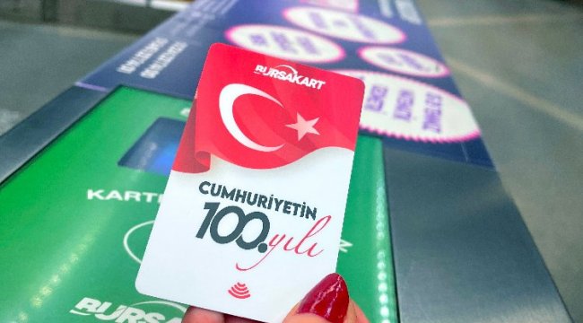 Bursa'da 100. yıla özel ulaşım kartı