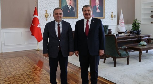 ERÜ Rektörü'nden Bakan Koca'ya ziyaret