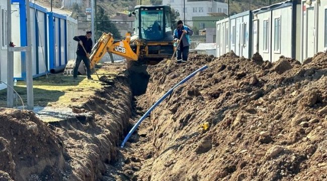 GASKİ'den depremzede ilçelerde altyapıyı iyileştirmeye devam