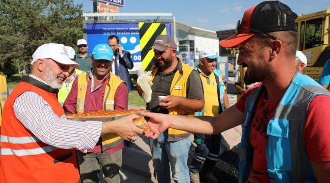 Kayseri Kocasinan'da Oto Galericiler'e asfalt dopingi