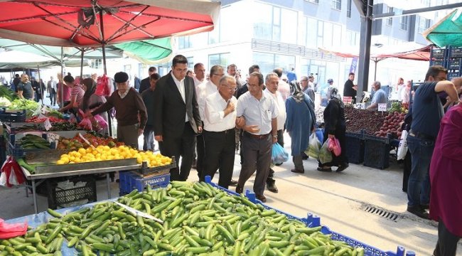 Kayseri Talas Anayurt Pazar Yeri'ne protokolden ziyaret