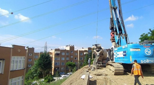 Kocaeli'de 'Yuvam Akarca'da 86 adet fore kazık çakıldı