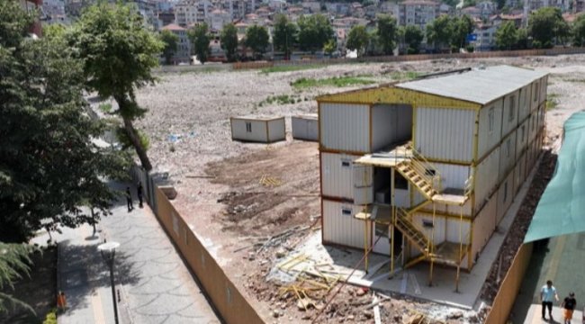 Kocaeli Gölcük'te zemine iyileştirme çalışması