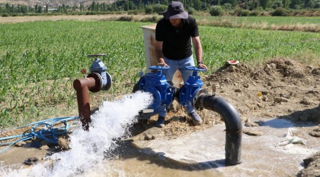 Manisa Kula'da içme suyu hattında test aşamasında