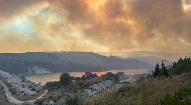 Manisa Saruhanlı'daki orman yangını geniş alana yayıldı